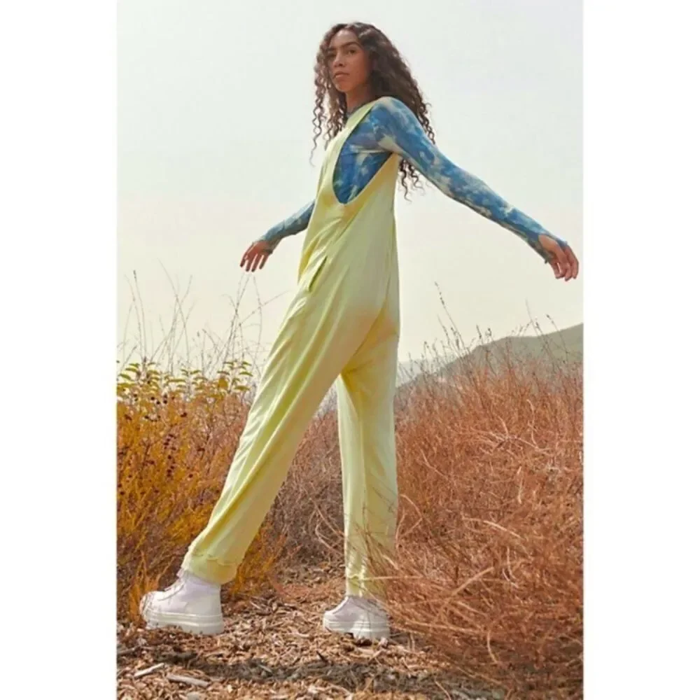 Free People Movement Riviera Onesie in Acid Lime size S